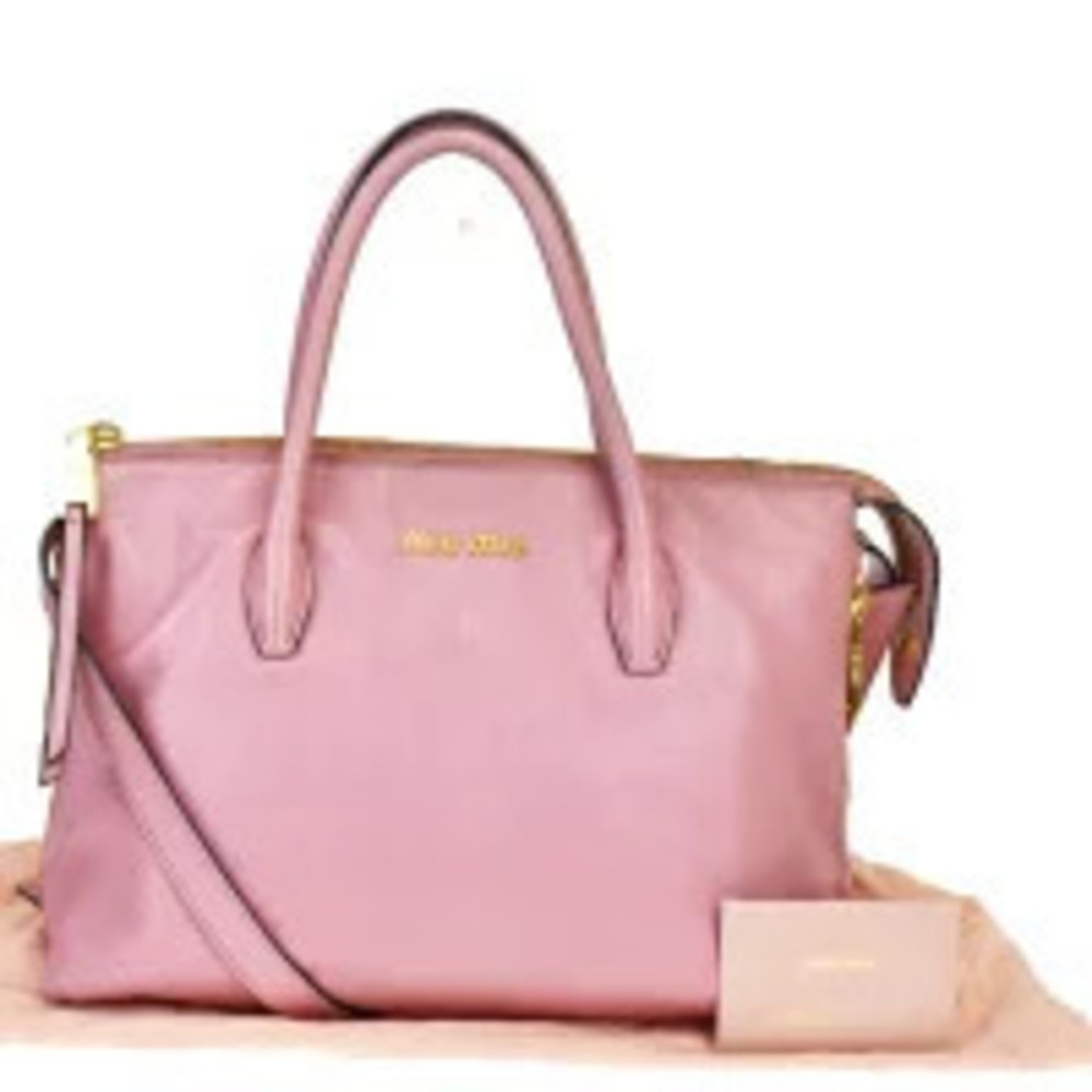 Miu Miu Handbag shoulder bag pink leather